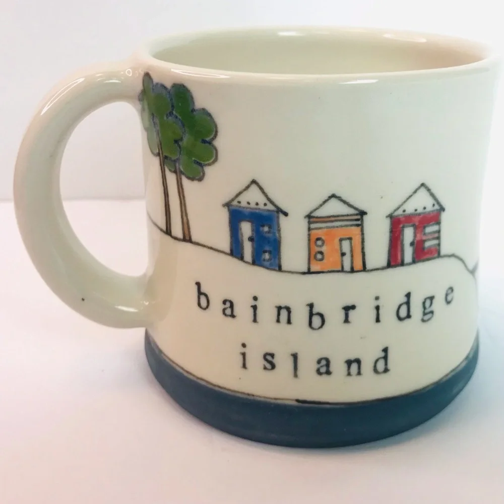 Downing Pottery Bainbridge Island Mug in Dark Blue